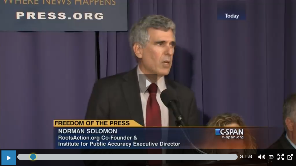 James Risen News Conference on CSPAN